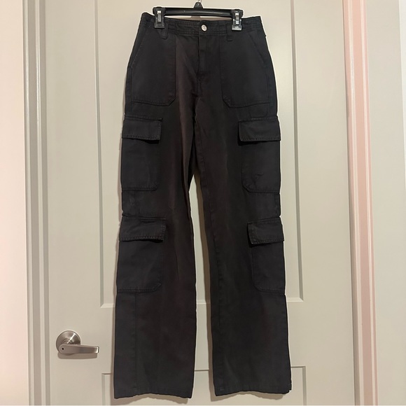 ZARA BLACK CARGO PANTS - Picture 1 of 6